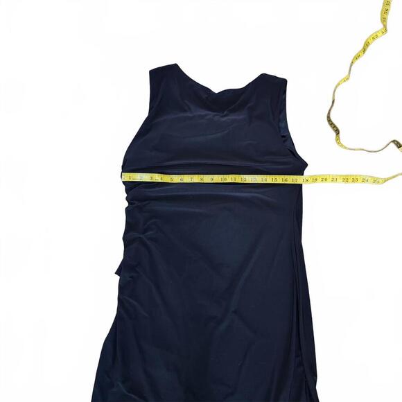 Tiana B. Elegant Black Draped Midi Dress Size XL - Picture 8 of 11